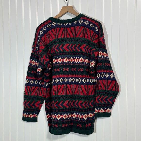 Vintage Abercrombie & Fitch 1892 Sweater Men’s M Fair Isle Knit 90s Coogi Style - Picture 4 of 9